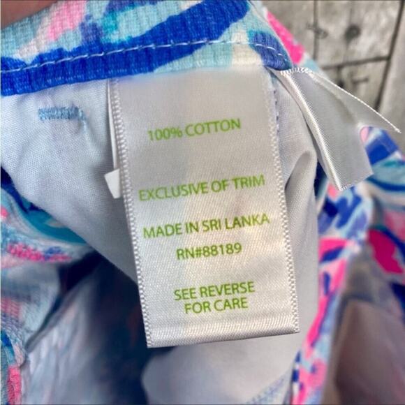 Lilly Pulitzer Callahan Short With Lace In Breakwater Party Wave Size 4 New! - Picture 10 of 13